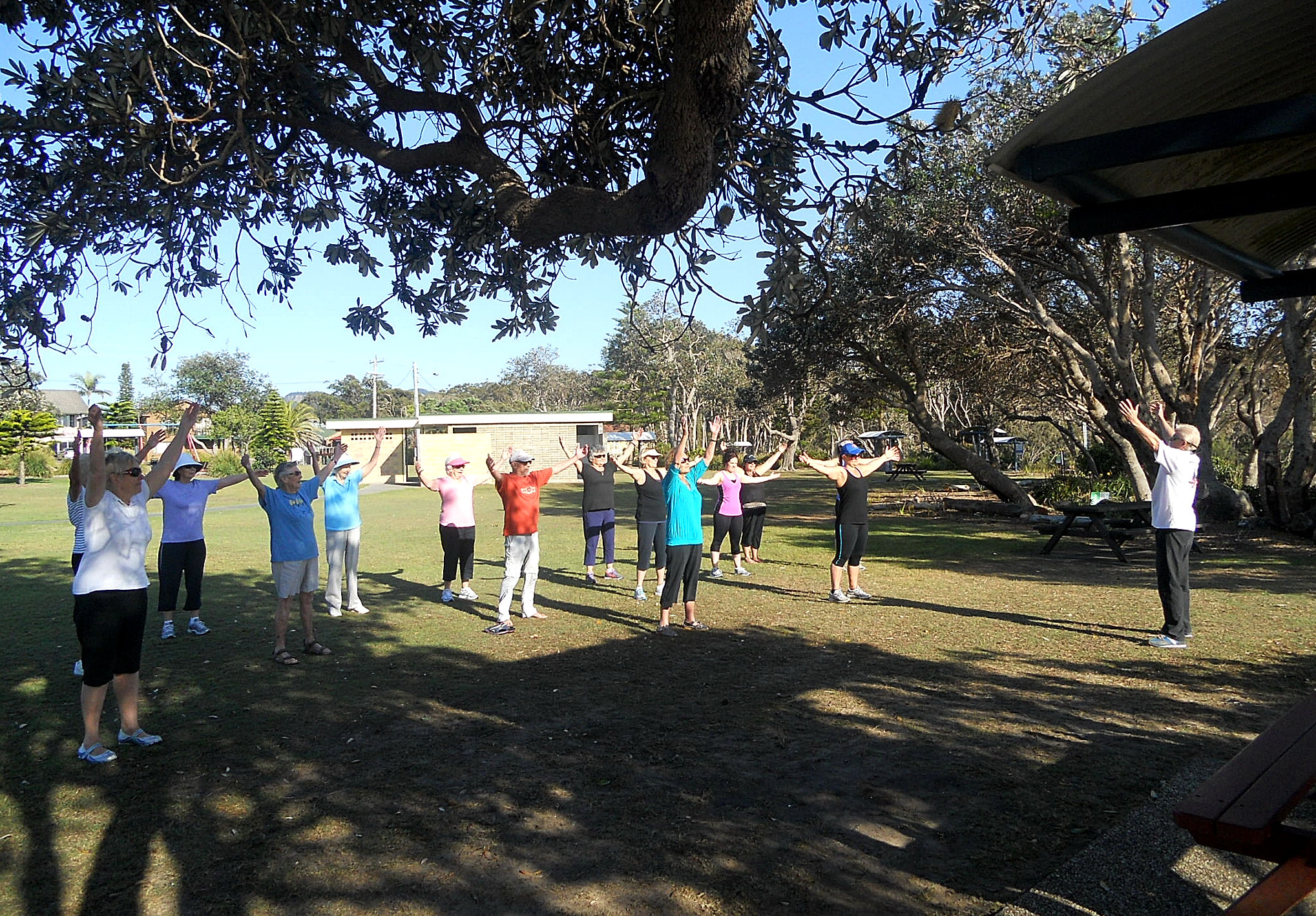 Tai Chi classes at the beach